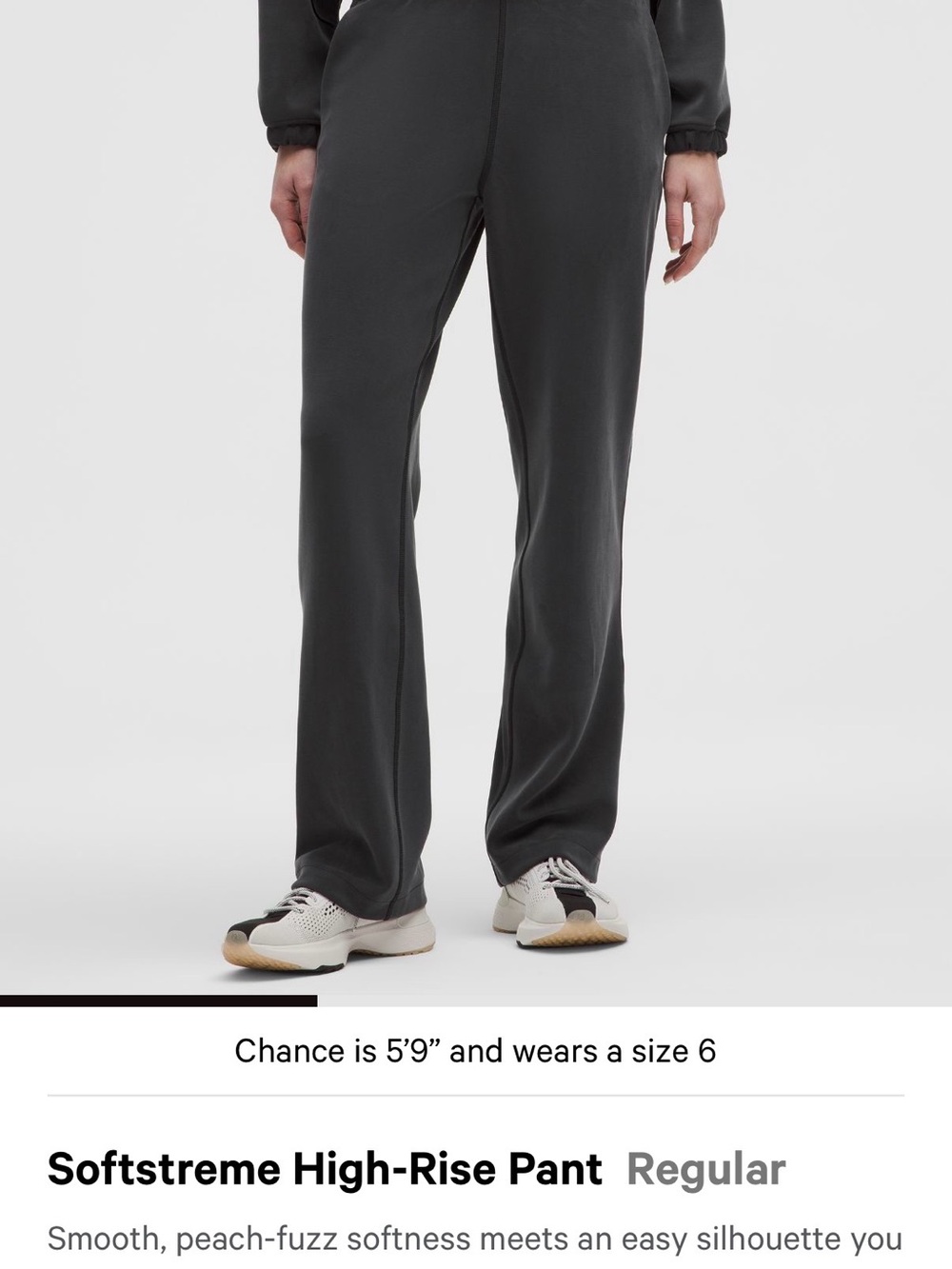 lululemon athletica Softstreme High-Rise Track Pants — Charcoal